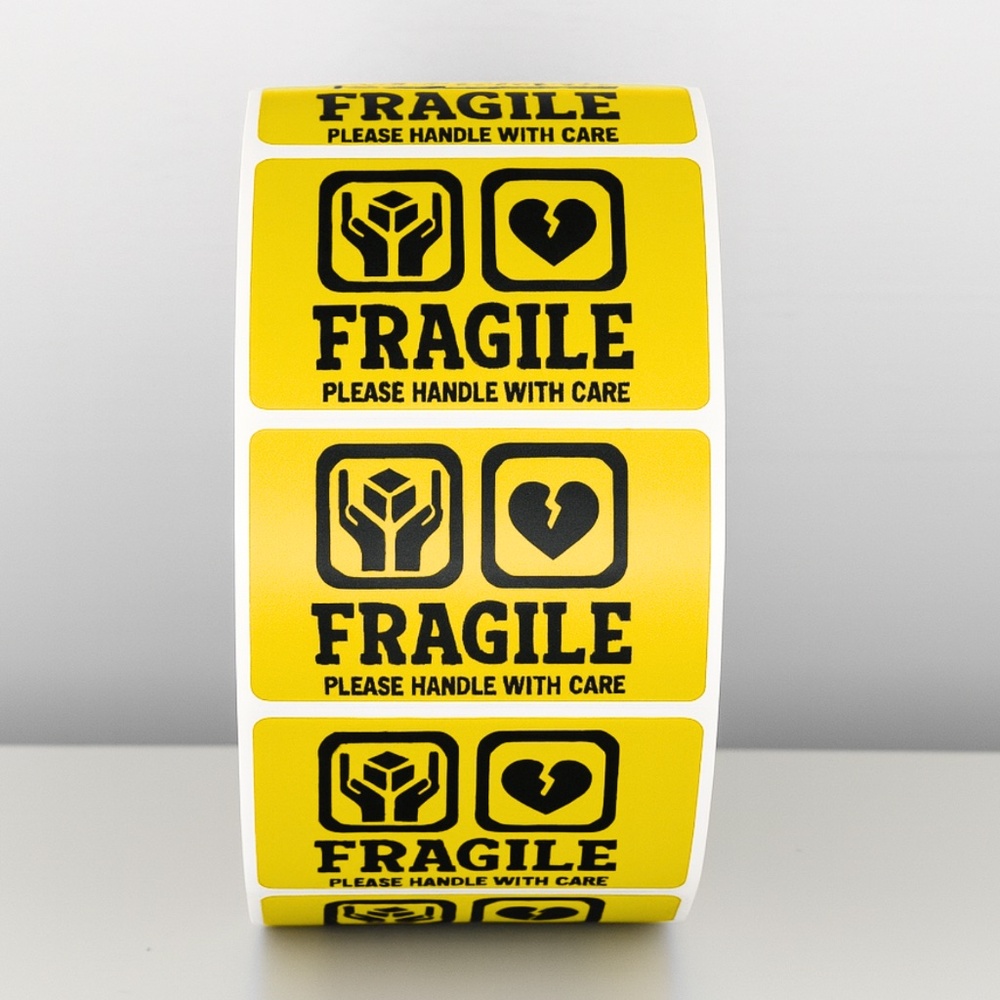 📦 Fragile Shipping Stickers | Handle With Care Labels | Red Warning LABELS - Picture 7 of 11